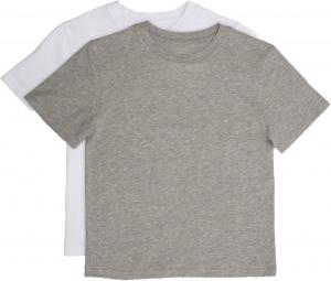 Calvin Klein boys Crewneck, Heather Grey(I5140)/White