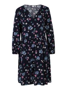 Платье Gap Tall, темно-синий/светло-синий