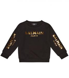 Толстовка из хлопка с логотипом Balmain, разноцветный