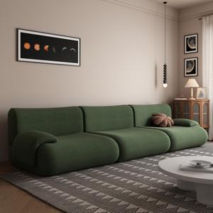 Бескаркасный трехместный диван B-302 Lemmiy, 292x100x72, зеленый