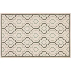 Ковер Courtyard Regal для внутреннего и наружного использования, изготовленный вручную Safavieh, бежевый, 244x244 см