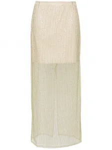 Юбка макси с пайетками REMAIN, зеленый