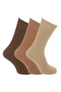 Неэластичные носки для диабетиков Big Foot (3 пары) Universal Textiles, коричневый