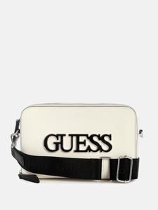 Сумка-тоут Shaela Top Zip Crossbody Guess Factory, белый