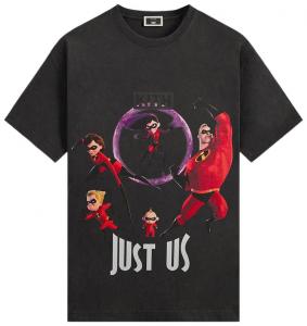 Футболка Kith x Disney для Pixar «Суперсемейка: Только мы» в винтажном стиле, черная