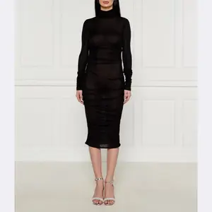 Платье с добавлением шерсти Elisabetta Franchi, черный