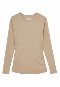 Топ Reiss TESSA LONG-SLEEVE RUCHED , Camel/Brown