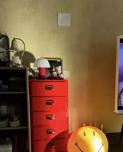 Yu Senyi Комод 5 ящиков для гостиной из металла, красный, в стиле ретро, полностью собран