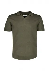 Футболка-Поло с v-образным вырезом ss Lindbergh, Deep Olive Mix