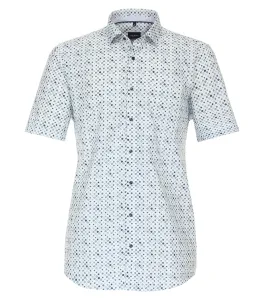 Деловая рубашка VENTI "Деловая рубашка VENTI с коротким рукавом с принтом", голубой