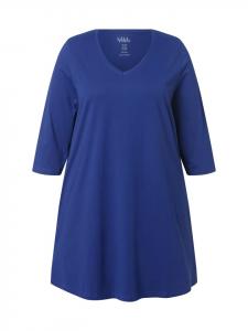 Длинная рубашка темно-синего цвета Ulla Popken