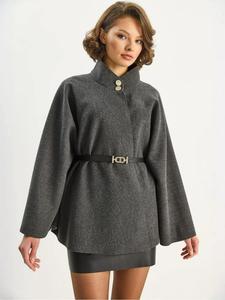 Bianco Lucci Демисезонное пальто в цвете антрацит