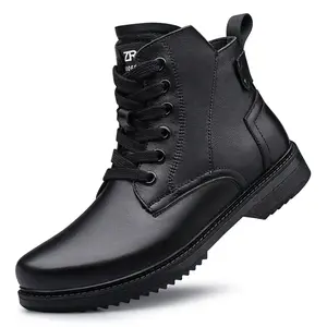 XIMO BULL Короткие мартинсы мужские черные с черной флисовой подкладкой, цвет Black Fleece-Lined