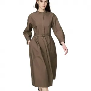 Платье с длинными рукавами Clare Waight Keller C Collection SS26 UNIQLO, коричневый