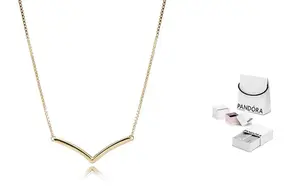 Унисекс ожерелье из 18-каратного золота Pandora, Shopping Bag