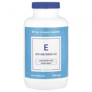 The Vitamin Shoppe, Витамин E, 670 мг (1000 МЕ), 240 мягких таблеток