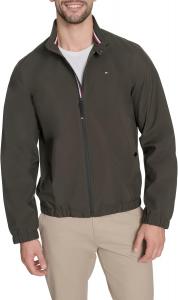 Tommy Hilfiger mens Мужская софтшелловая дождевая куртка Tommy Hilfiger, Olive
