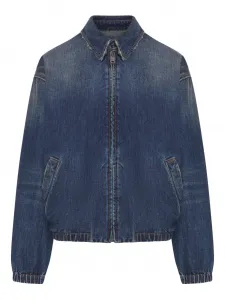 Джинсовая куртка на молнии Prada, синий