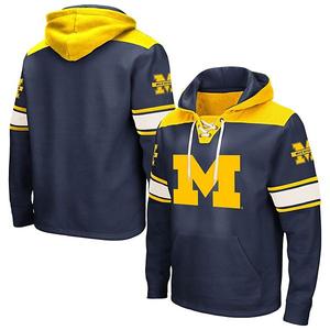 Толстовка с капюшоном Michigan Wolverines Big & Tall для мужчин, цвет navy Colosseum