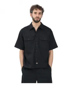 Черная рабочая рубашка с коротким рукавом Dickies, черный