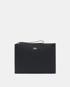 Черный клатч на молнии Lacoste, темно-синий