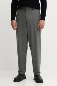 Брюки из смесовой шерсти Boss, серый