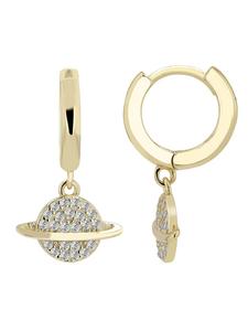 Adeliás Женский кулон - кулон из серебра 925 пробы с кубическим цирконием в золотой оправе