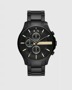 Armani Exchange AX2164 Мужские часы с хронографом из черной стали, черный