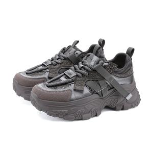 Устойчивые к истиранию, легкие и дышащие низкие массивные кроссовки для женщин, серые FOXER, Gray