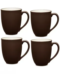 Кружки Colorwave xl 18 унций, набор из 4 штук Noritake, chocolate