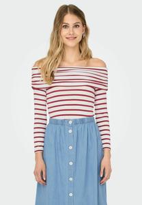 Футболка с длинным рукавом ONLY, темно-красный