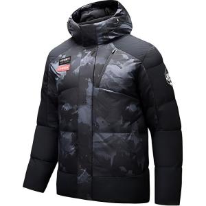 ANTA Разнообразная тренировочная коллекция пуховик мужской базовый черный, Basic Black/All over Print/Basic Black