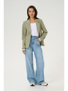 Блейзер Kaffe, цвет oil green/chalk stripe