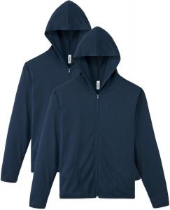 Мужская толстовка на молнии Glimmer 00338-AMZ, плотность ткани 4,4 унции, быстросохнущая, с длинными рукавами, с защитой от УФ-излучения, темно-синий