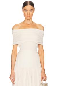 Свитер с открытыми плечами makenzie Helsa, ваниль