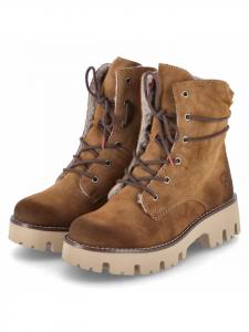 Коричневые ботинки на шнуровке rieker