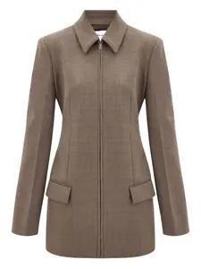 Блейзер на молнии Ferragamo, коричневый