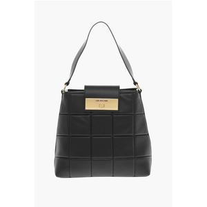 Сумка через плечо из стеганой искусственной кожи LOVE с поворотным замком Moschino, черный