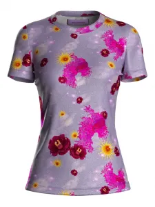 Футболка с абстрактным принтом и короткими рукавами Maccapani, фиолетовый