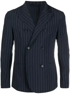 Двубортный пиджак в тонкую полоску Hydrogen, синий