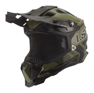 Внедорожный шлем LS2 Subverter EVO Battalion LS2 Helmets, зеленый/черный