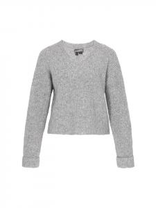Женский свитер серого меланжа DreiMaster Vintage