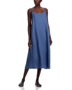 Льняное платье-ками Eileen Fisher, серый