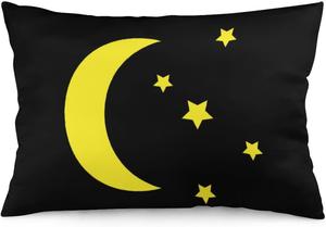 MaSiledy Декоративная наволочка с желтой луной и звездами, мультяшными животными, молнией Pattern-1