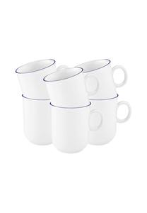 Белые с синим компактные кружки Compact 250 мл 6 шт Seltmann Weiden