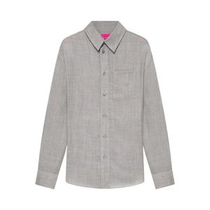 Рубашка The Elder Statesman Pashmina Big Shirt, Silver