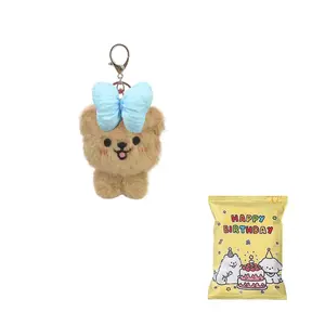 Плюшевый кулон мишка с бантом высотой 12 см BEAR FORT