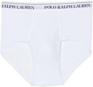 POLO RALPH LAUREN Классические хлопковые трусы средней посадки, White