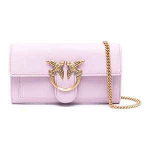 PINKO Кожаная сумка кросс-боди, женская наплечная сумка pink