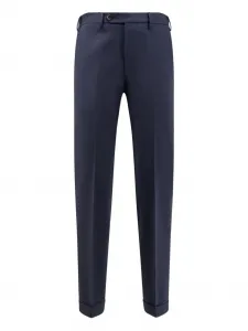 Брюки прямого кроя с манжетами PT Torino, синий